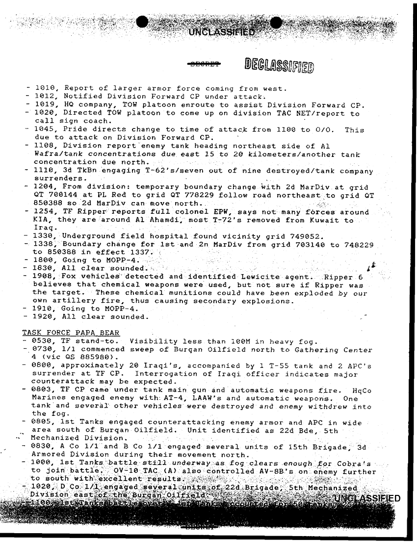 3d Assault Amphibian Battalion, "Command Chronology 3d Assault Amphibian Battalion Jan-Jun 1991," undated.