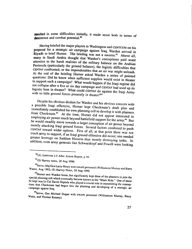 Watts, Barry D. and Dr. Thomas A. Kearny, Gulf War Air Power Survey, Volume II: 