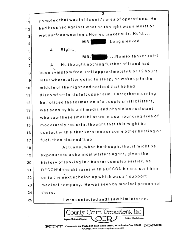 Special Assistant for Gulf War Illnesses, Interview of Colonel Michael A. Dunn, M.D., July 13, 1999