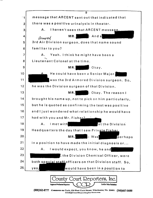 Special Assistant for Gulf War Illnesses, Interview of Colonel Michael A. Dunn, M.D., July 13, 1999