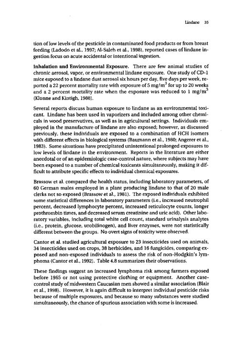 Cecchine, G., BA Golomb, LH Hilborne, DM Spektor, and C.R. Anthony, A Review of the Scientific Literature as it Pertains to Gulf War Illnesses: Pesticides, RAND, Volume 8: June 2000.