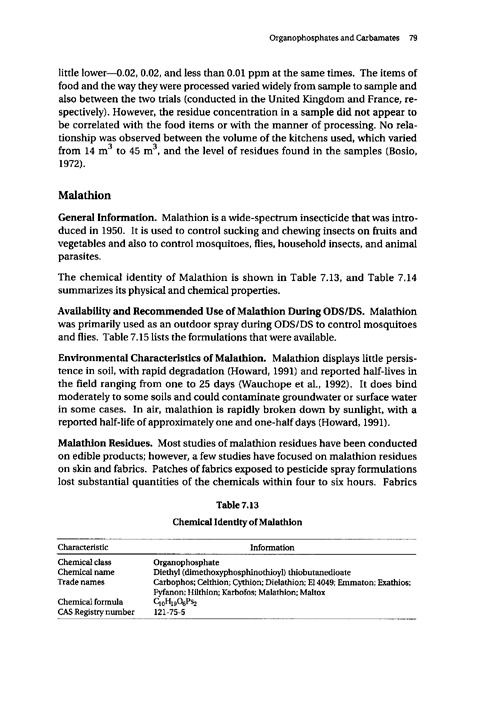 Cecchine, G., BA Golomb, LH Hilborne, DM Spektor, and C.R. Anthony, A Review of the Scientific Literature as it Pertains to Gulf War Illnesses: Pesticides, RAND, Volume 8: June 2000.