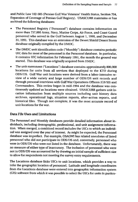   Fricker, R.D, E. Reardon, D.M. Spektor, S.K. Cotton, J. Hawes-Dawson, J.E. Pace, and S. D. Hosek, �Pesticide Use During the Gulf War: A Survey of Gulf War Veterans,� RAND, 2000.