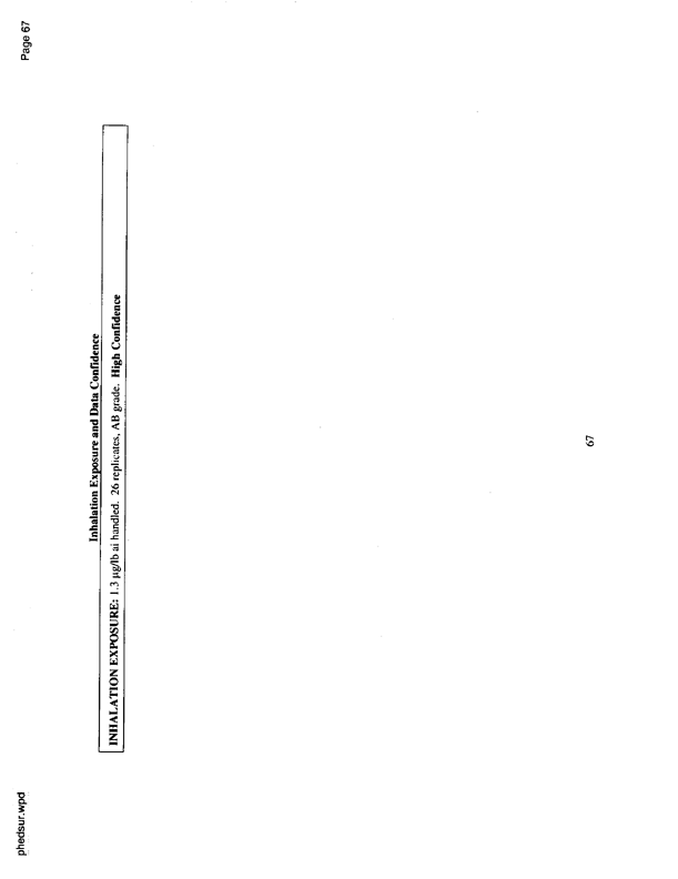   US Environmental Protection Agency, EPA Office of Pesticide Programs, �PHED Surrogate Exposure Guide,� August 1998.