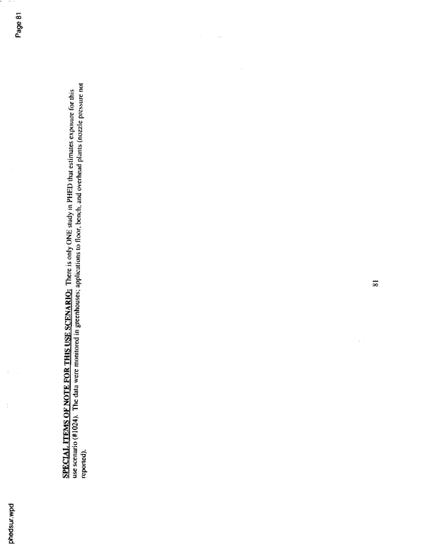   US Environmental Protection Agency, EPA Office of Pesticide Programs, �PHED Surrogate Exposure Guide,� August 1998.