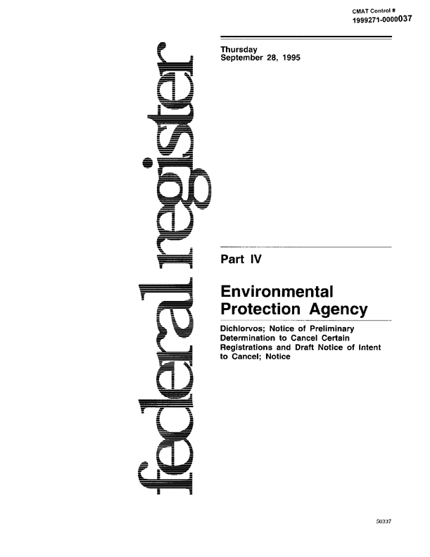 US Environmental Protection Agency, Office of Pesticides Programs, 